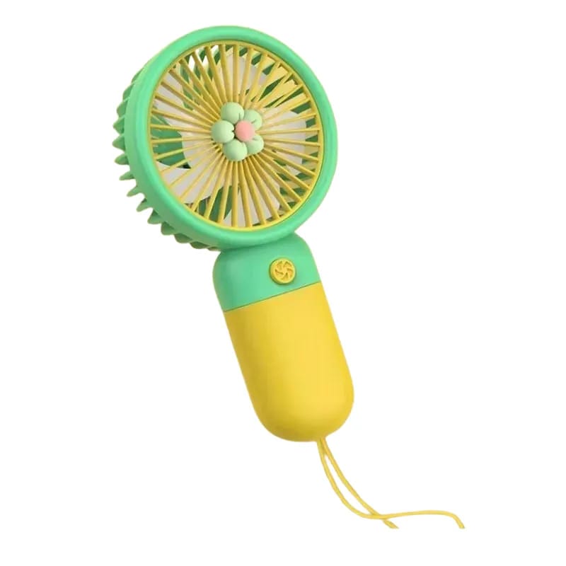 Mini Handheld Fan USB Rechargeable – Portable Cooling Fan with LED Light
